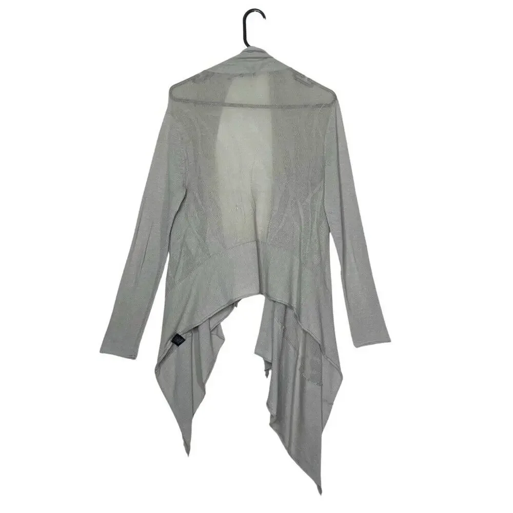 Stella Carakasi Open Front Cardigan S/M Lyocell‎ Cotton Olive Textured Knit